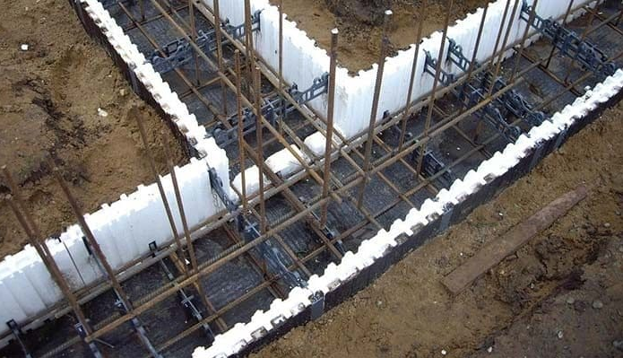 Sampling of soil for support foundations, assembly and installation of tower sections and formwork